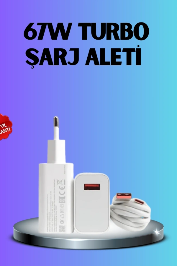 67 Watt Type C Hızlı Şarj Başlık  Black Shark Uyumlu