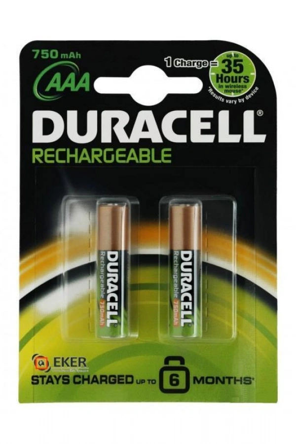 Duracell Şarjedilebilir İnce Kalem Pil 2li AAA 750 mAh