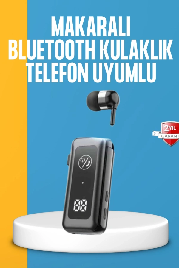 Dijital Ekranlı ve Hızlı Şarjlı Bluetooth 5.2 Makaralı Kulaklık