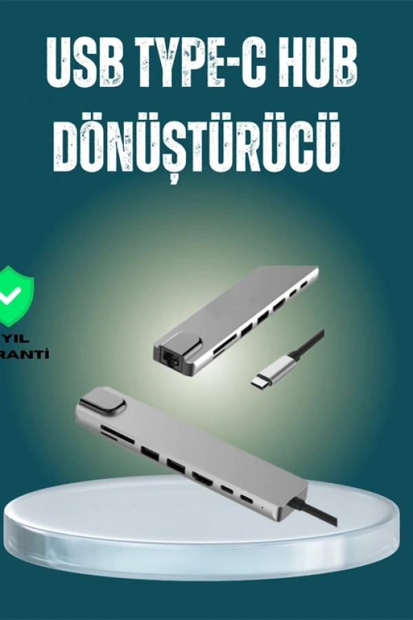 USB‑C Çoklu Bağlantı Merkezi – 5 Gbps, 100‑240 V, Sağlam Eloksal Tasarım