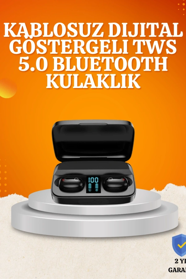 1800 mAh Güçlü Şarj Kutusu ile Bluetooth Kulaklık Seti
