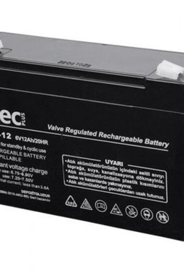 6V 12 AH Kuru Bakımsız Akü