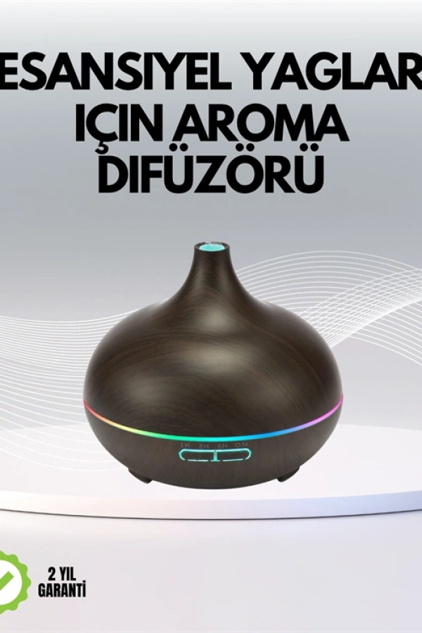 7 Renk Işıklı Ultrasonik Hava Difüzörü – Sessiz ve Güvenli Kullanım