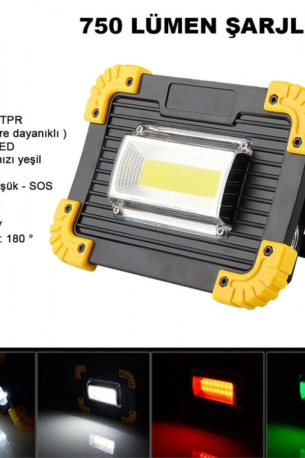 750 Lümen Powerbank Şarjlı Işıldak Watton Wt-330