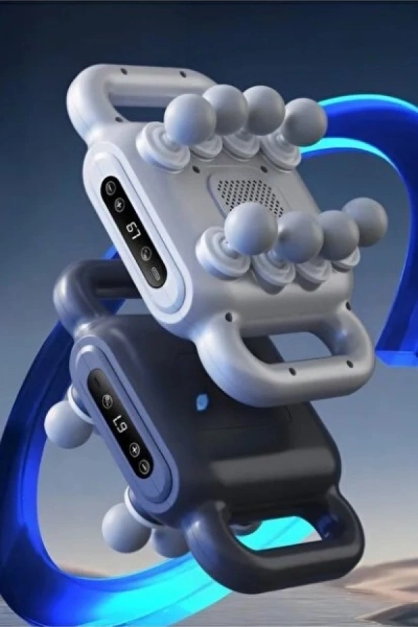 8 Başlıklı Şarjlı Isıtmalı Masaj Aleti