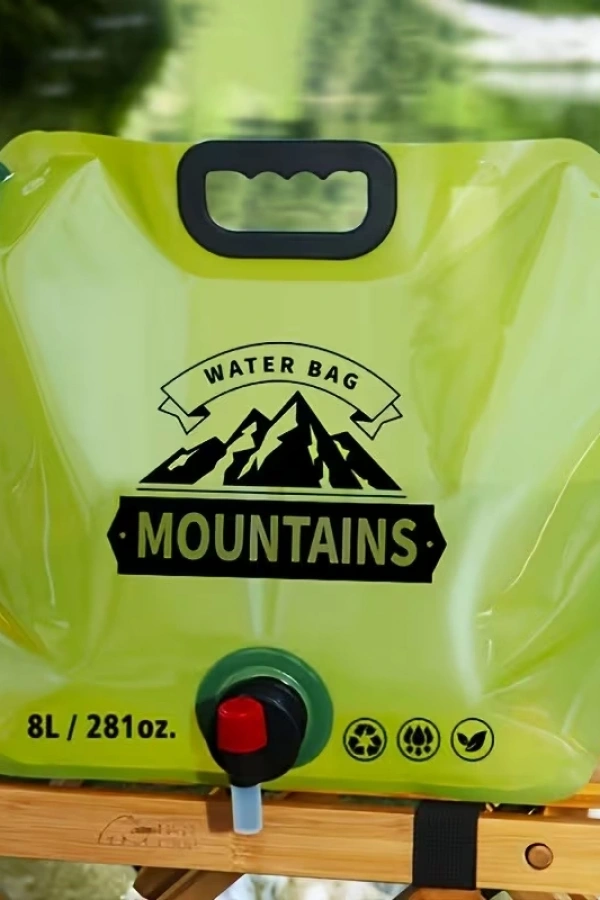 8 Litre Katlanabilir Musluklu Su Kabı - Kamp ve Doğa - Taşıma Kulplu