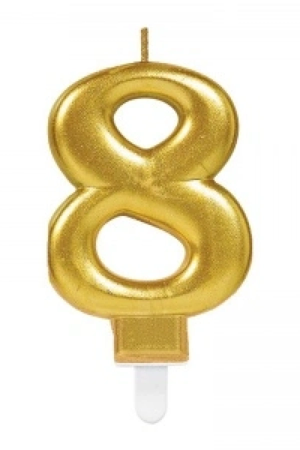 8 Rakamı Mum Gold Renk
