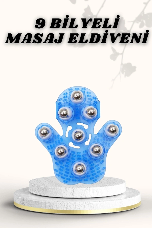 9 Bilyeli Masaj Eldiveni Giyilebilir Plastik Vücut Sıkılaştırıcı