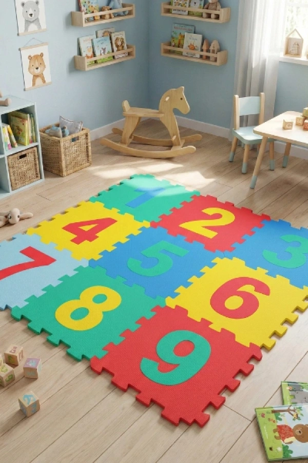 9 Parça Sayılar Puzzle Yer Matı