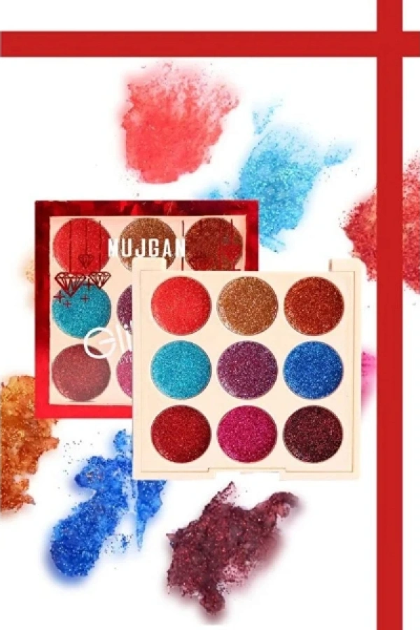 9 Renk Glitter Diamond Far Paleti - 2li Set