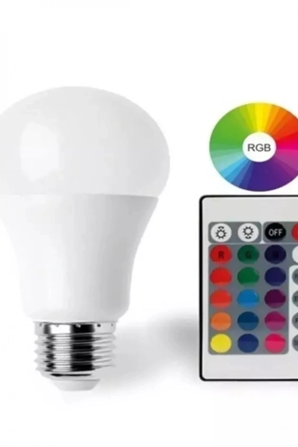 9W E27 RGB ve Beyaz Işık Kumandalı Ampul