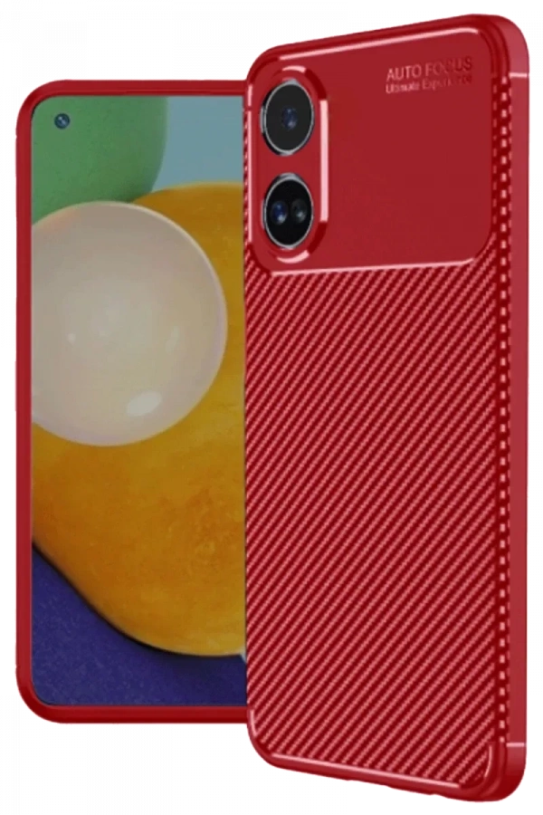 A38 Kılıf Auto Focus Karbon Kapak - Kırmızı