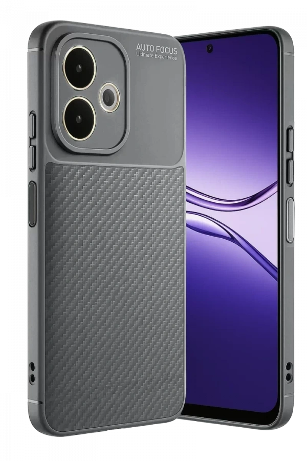 A5 Pro 4G Kılıf Auto Focus Karbon Kapak - Gri