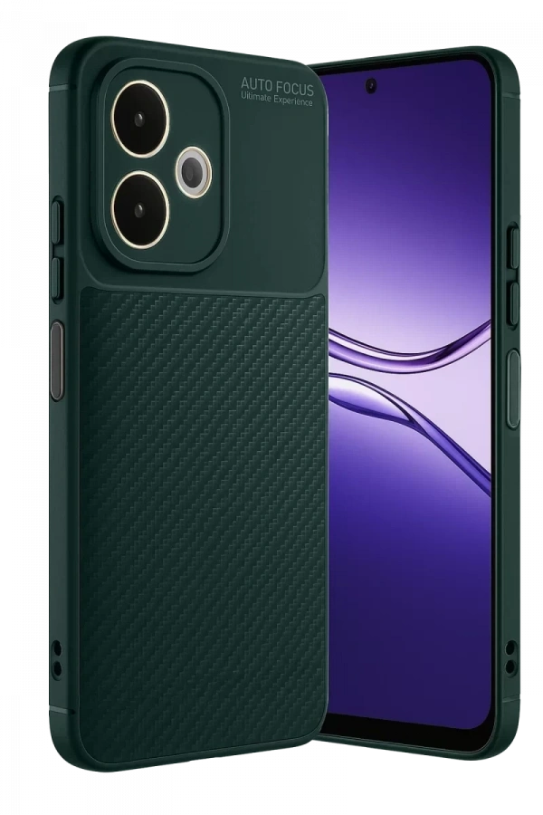 A5 Pro 4G Kılıf Auto Focus Karbon Kapak - Koyu Yeşil