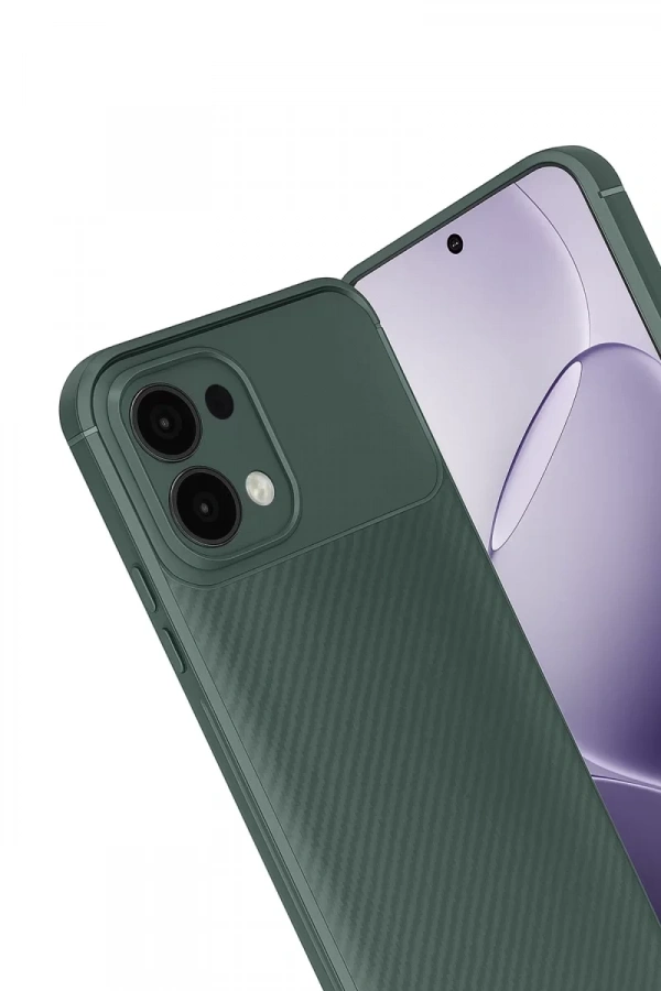 A6 Pro 4G Auto Focus Karbon Kapak - Koyu Yeşil