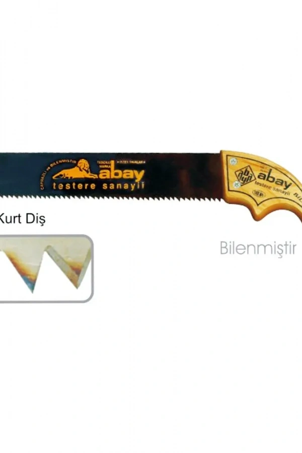 Abay Kurt Diş El Testere 38 cm - Ahşap Sap