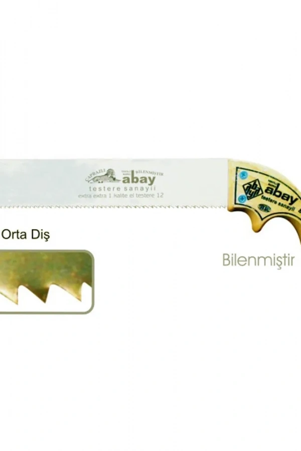 Abay Orta Diş El Testere 14 No - Ahşap Sap