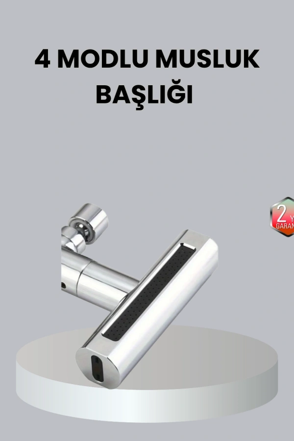 ABS Pirinç Alaşımlı Musluk Başlığı 4 Modlu 360° Dönebilen ve Ekonomik