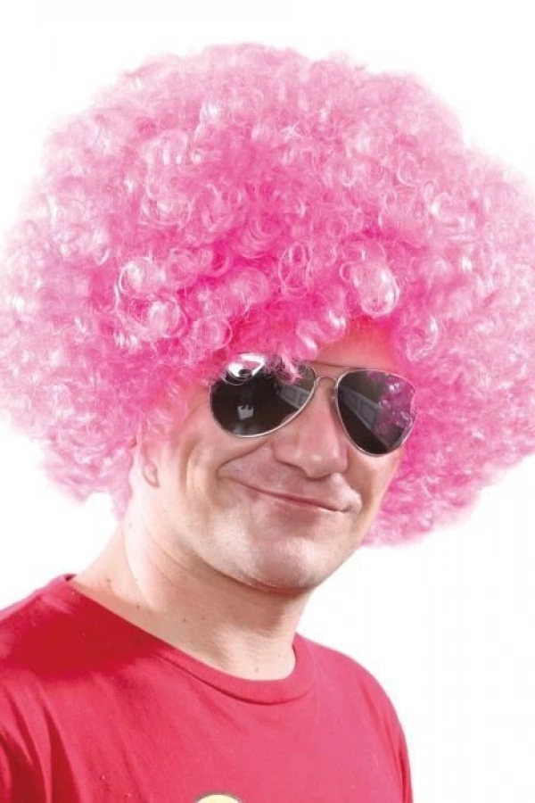 Açık Pembe Renk Kıvırcık Afro Bonus Peruk