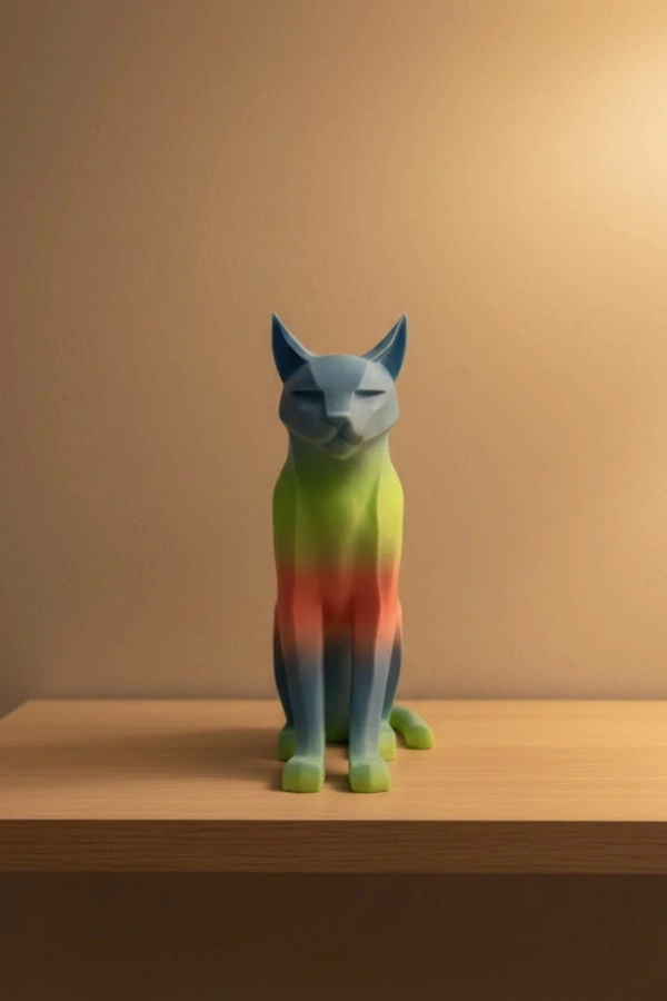 Açık Rainbow Kedi Biblo Modern Salon ve Raf Dekoru