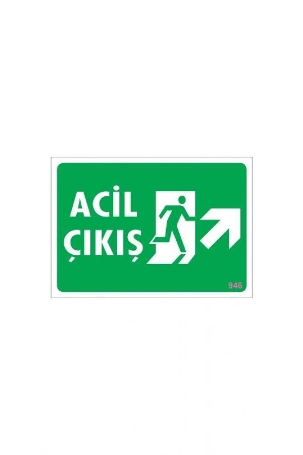 Acil Çıkış Uyarı Levhası 17,5x25 KOD: 946