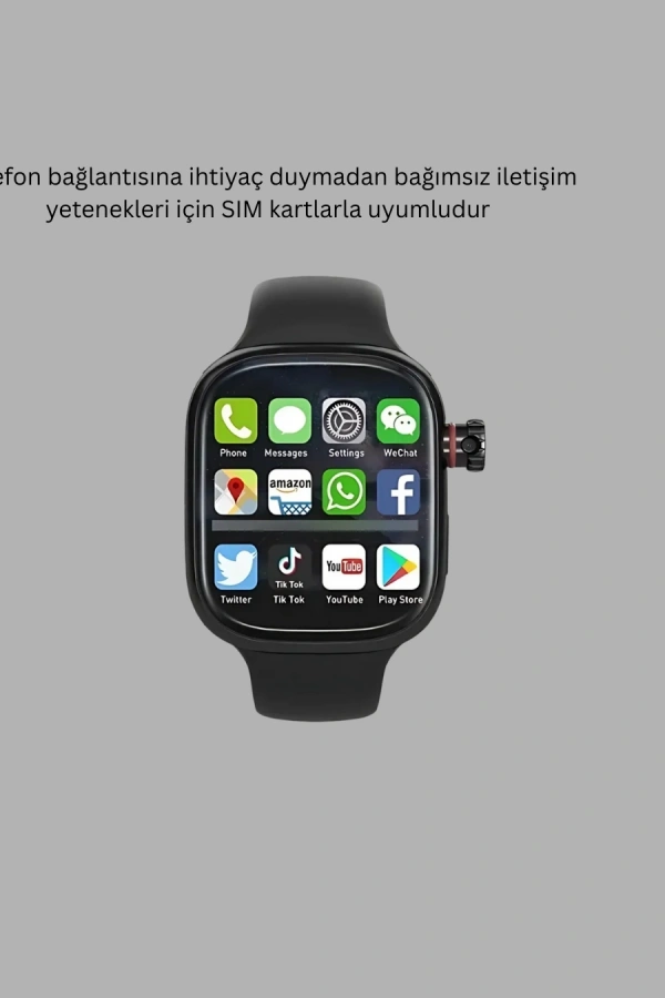 Adımsayar ve Nabız Ölçerli SIM Kartlı Akıllı Saat