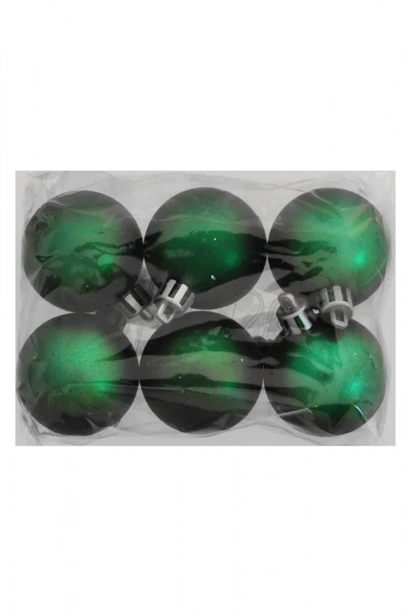 Ağaç Süsleme Topları 6lı - 4cm - Mat Yeşil