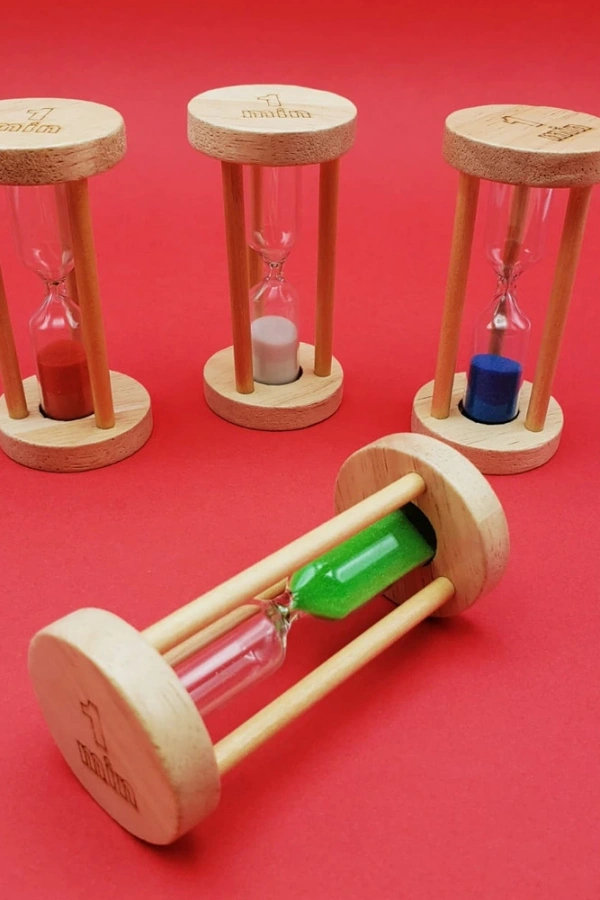 Ahşap 1 Dakikalık Kum Saati