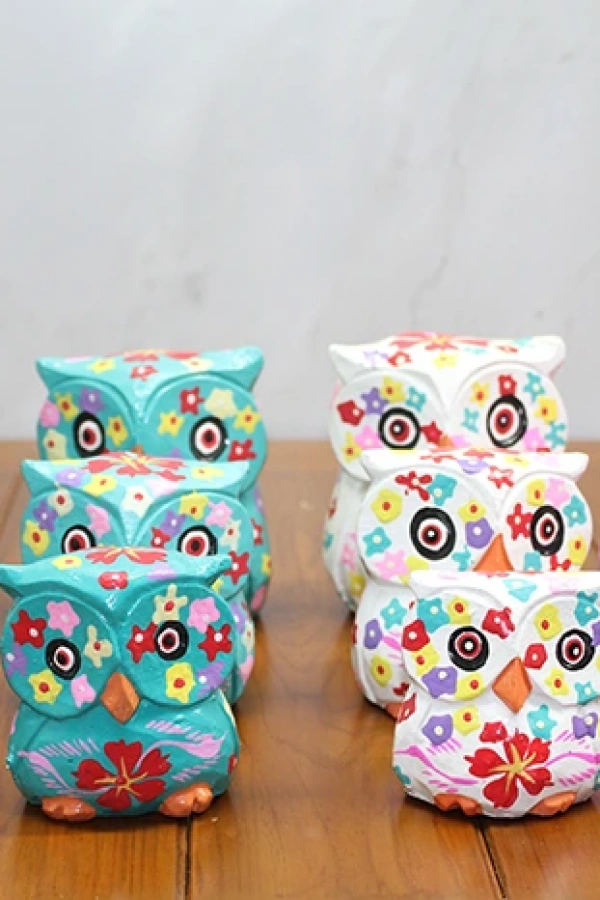 Ahşap 3lü Baykuş Seti Model 3