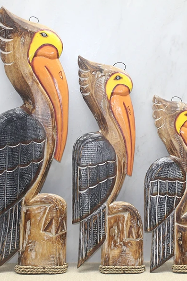 Ahşap 3lü Pelikan Seti