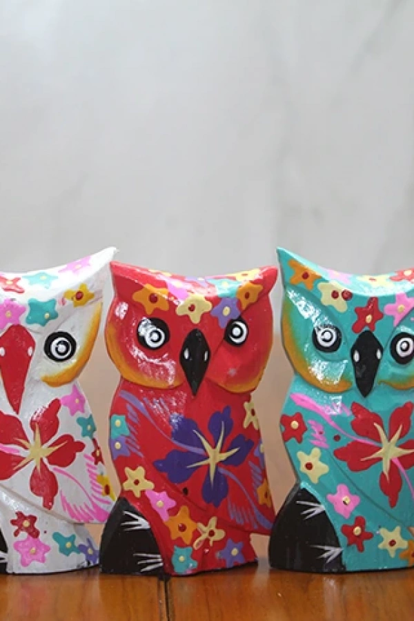 Ahşap 5li Baykuş Seti Model 1