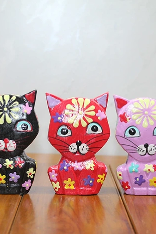 Ahşap 5li Kedi Seti Model 1