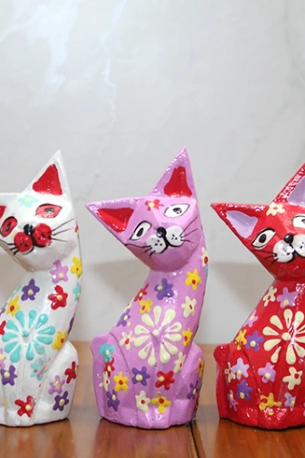 Ahşap 5li Kedi Seti Model 2