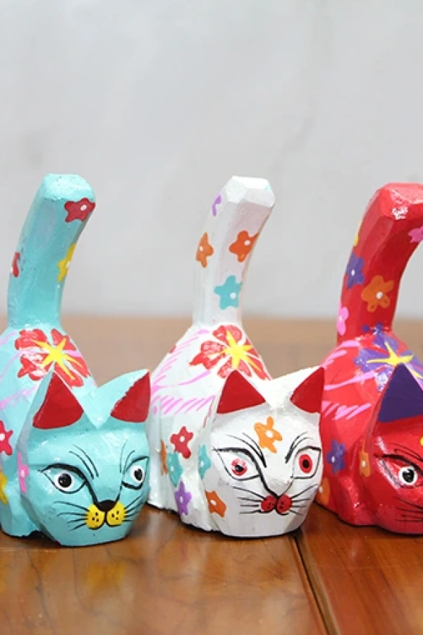 Ahşap 5li Kedi Seti Model 4