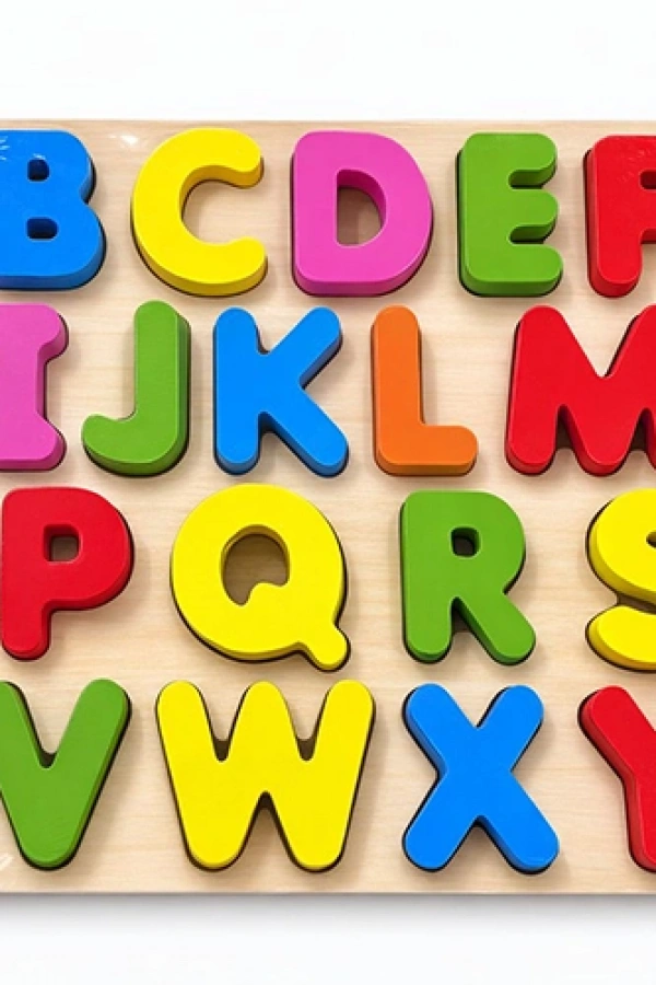 Ahşap Alfabe Puzzle Eğitici Oyuncak