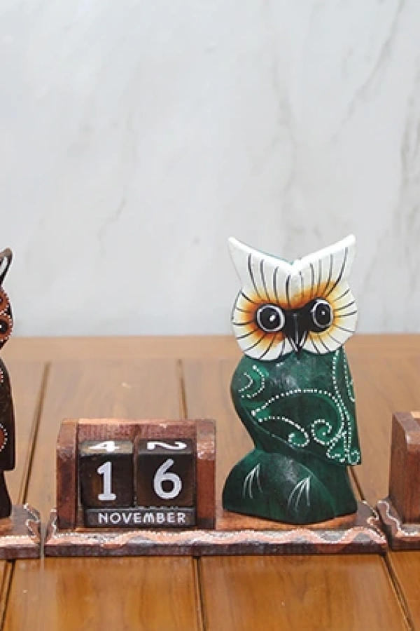 Ahşap Baykuş Takvim  Büyük Boy