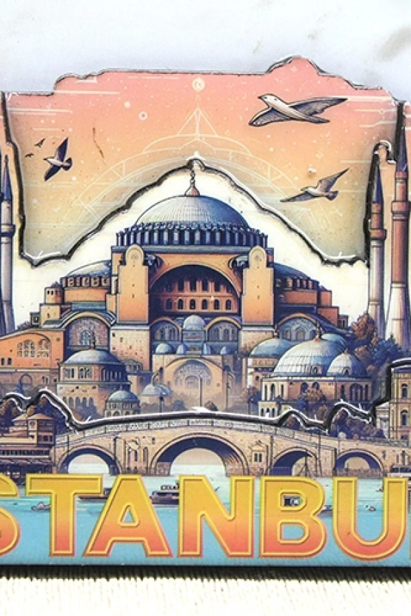Ahşap İstanbul Temalı Magnet - Model 6