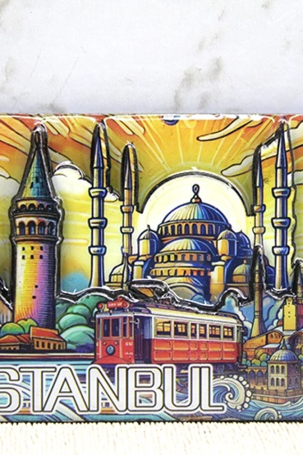 Ahşap İstanbul Temalı Magnet - Model 7
