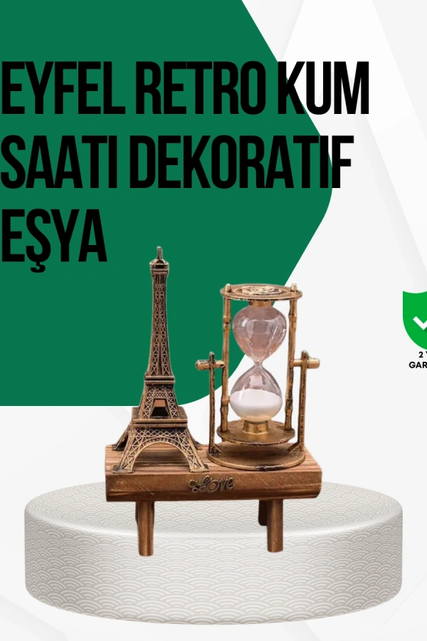 Ahşap Kum Saati – Vintage Tasarımlı Masa Dekoru