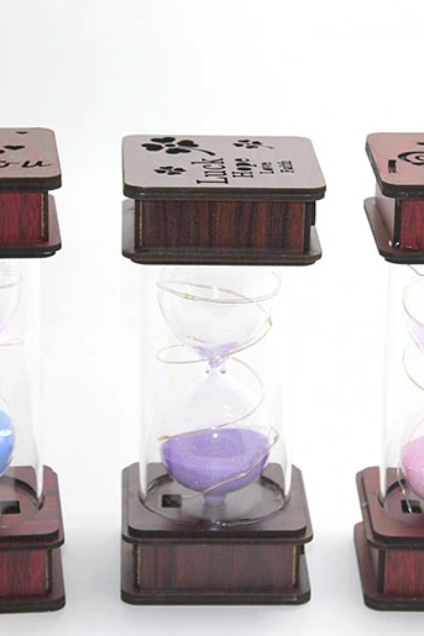 Ahşap Ledli Kum Saati Model 1