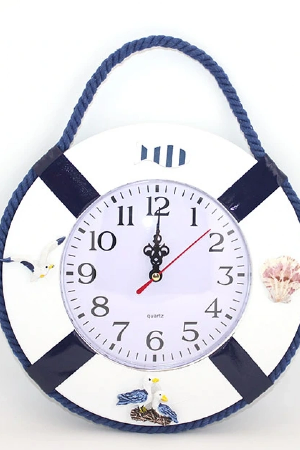 Ahşap Marin Duvara Asmalı Saat