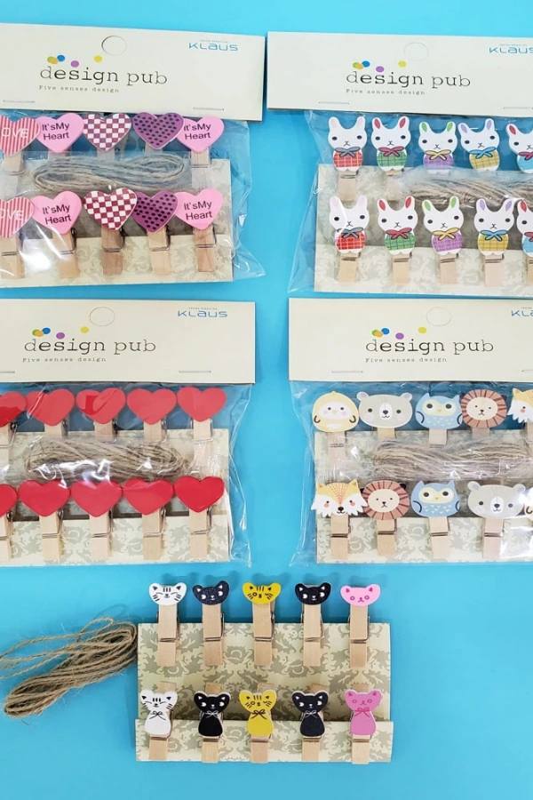 Ahşap Notluk İpli Mandal