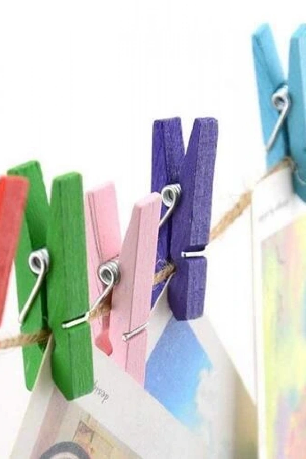 Ahşap Renkli Mini Mandal 100 Adet