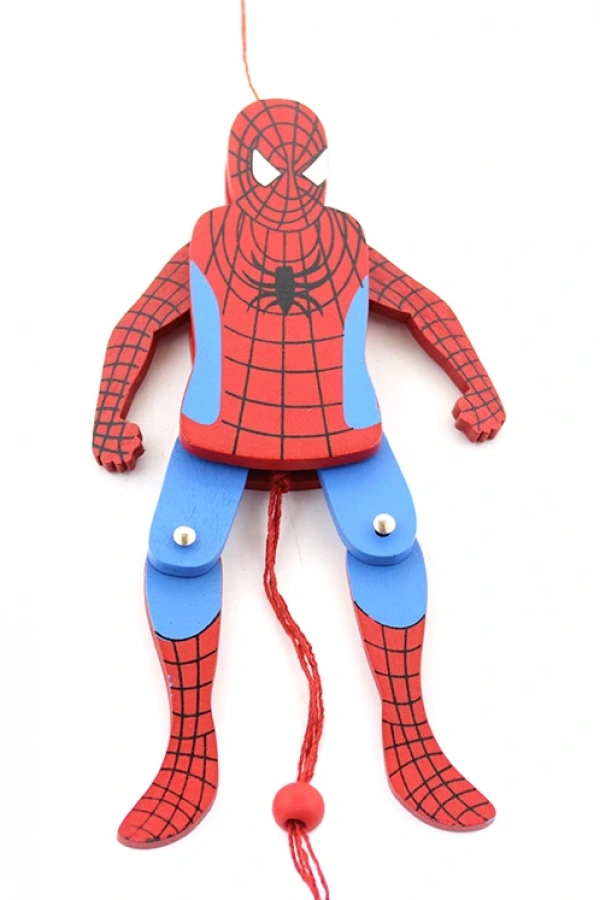 Ahşap Sallanan Örümcek Adam Figürü