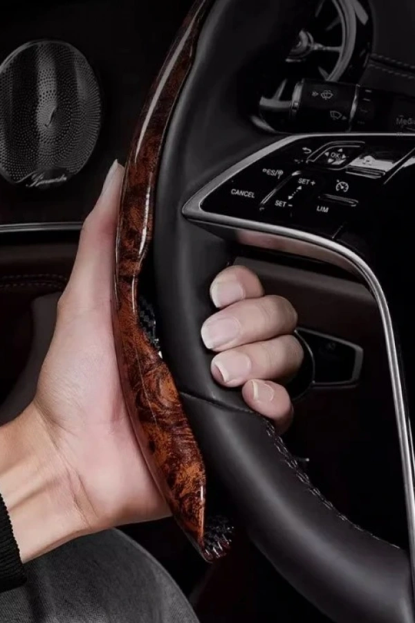 Ahşap Tasarımlı Direksiyon Simidi Koruma Kılıfı 2 li