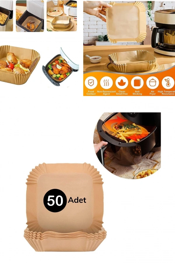 Airfreyer Fritöz Kağıdı Kare XL / XXL 50li
