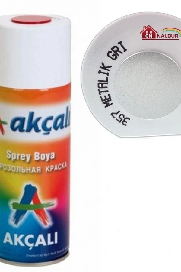 Akçalı Sprey Boya 400 ml 357 Metalik Gri