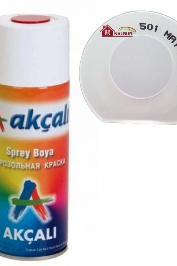 Akçalı Sprey Boya 400 ml 501 Mat Beyaz