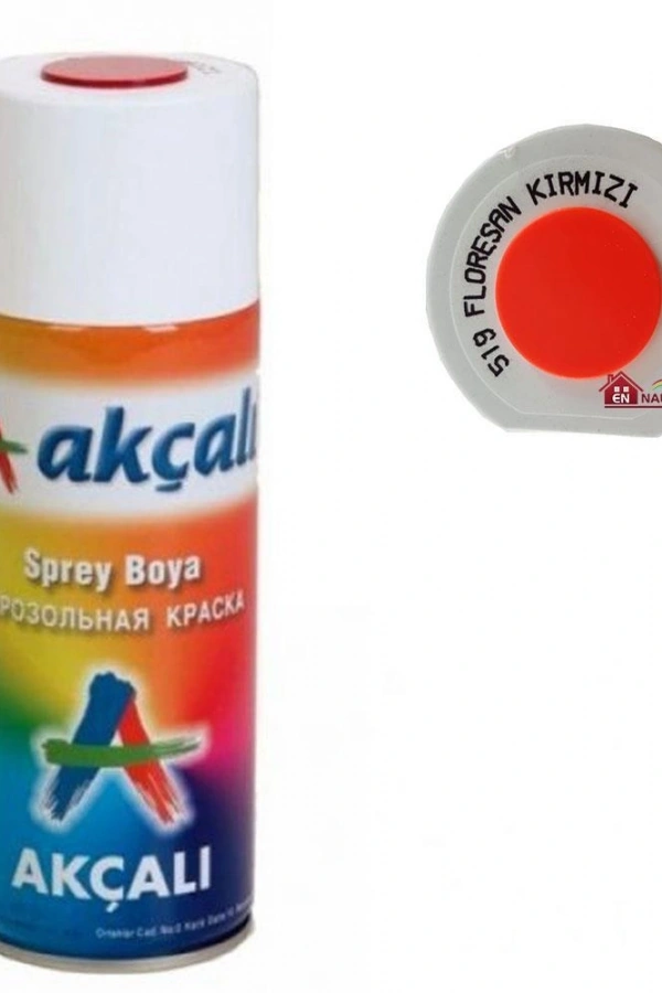 Akçalı Sprey Boya 400 ml 519 Florasan Kırmızı