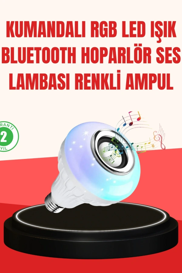 Akıllı LED Ampul – E27 Uyumlu ve Müzik Çalarlı Tasarım